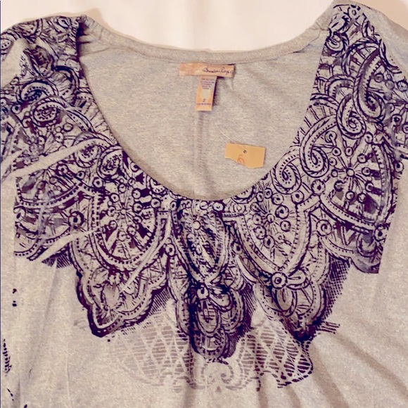 AMERICAN RAG GREY BLACK PRINT SWEATER SWEATSHIRT SHIRT TOP ⭐️⭐️⭐️⭐️⭐️ - Picture 5 of 6